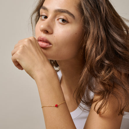Enamel Copenhagen Amore Bracelet Red