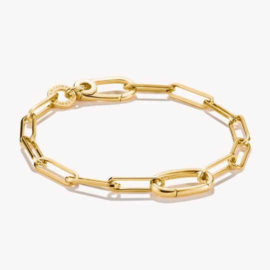 Thomas Sabo Paperclip With Connect Link Gold-Plated Charm Bracelet