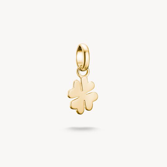 Thomas Sabo Lucky Clover Gold-Plated Charm Pendant