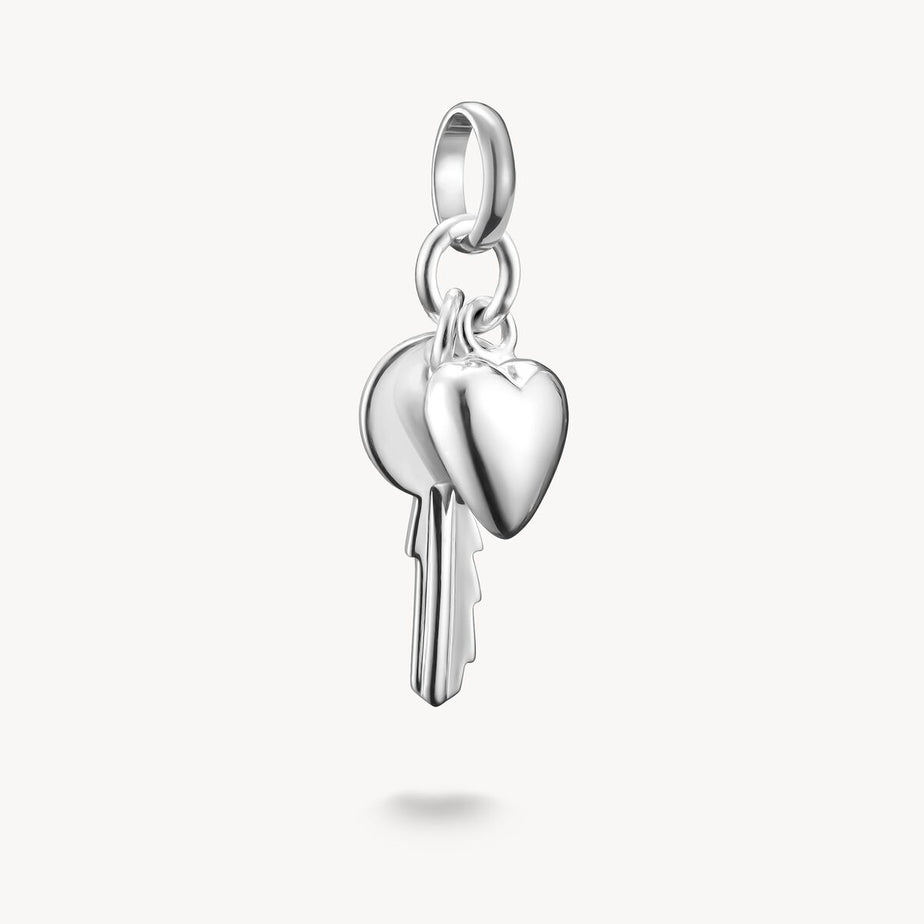 Thomas Sabo Silver Key With Heart Connect Charm Pendant