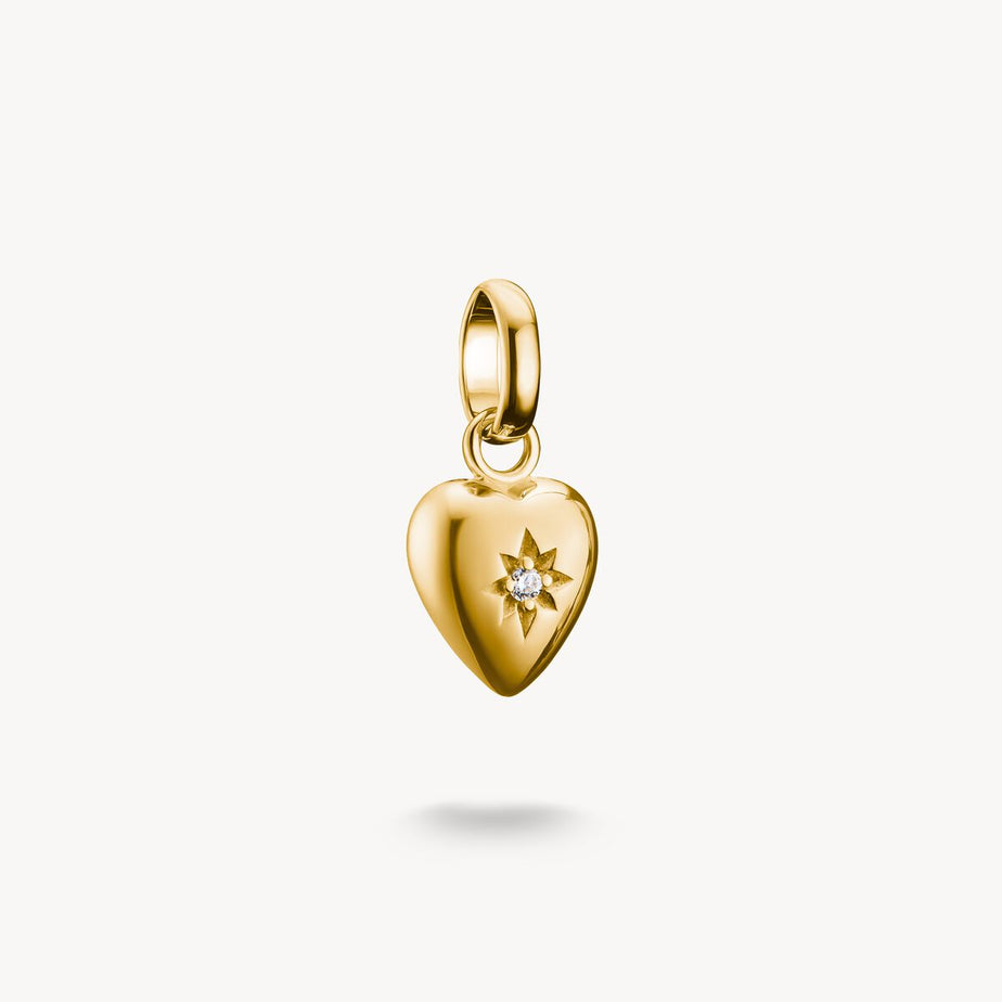 Thomas Sabo Gold-Plated Heart With Star Connect Charm Pendant