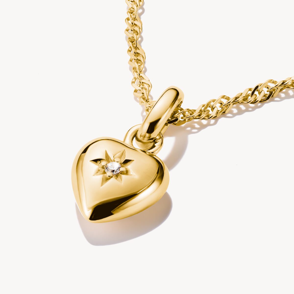 Thomas Sabo Gold-Plated Heart With Star Connect Charm Pendant