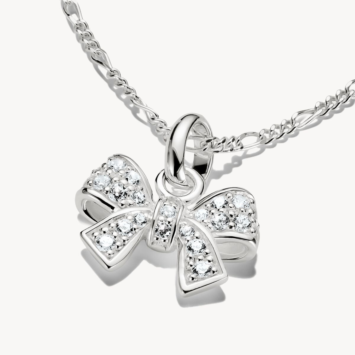 Thomas Sabo Silver Bow With Stones Connect Charm Pendant