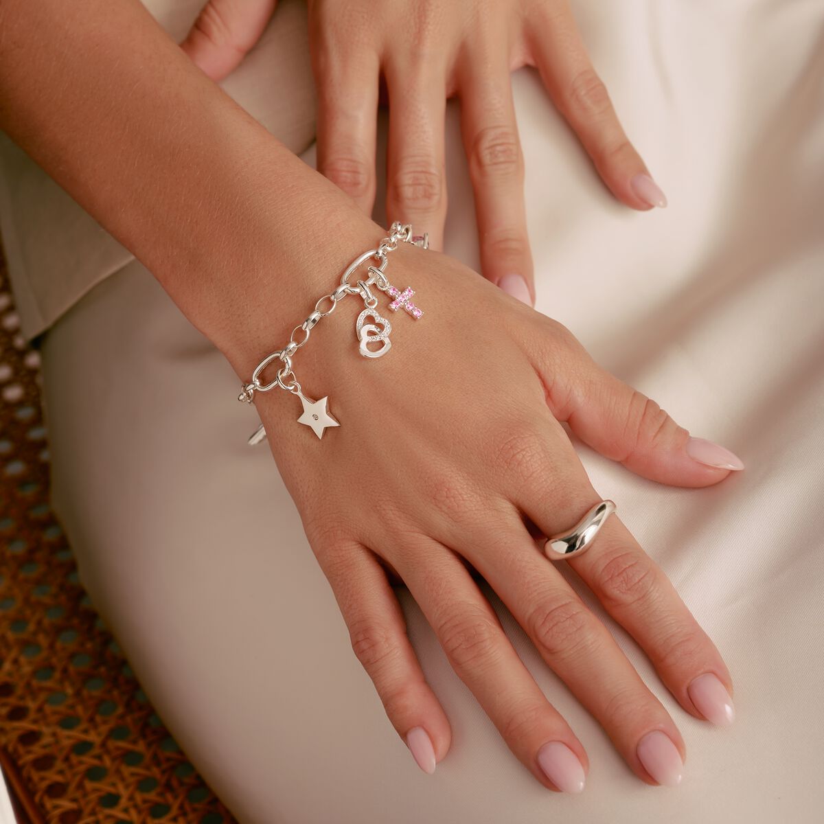 Thomas Sabo Silver Star With Stone Connect Charm Pendant