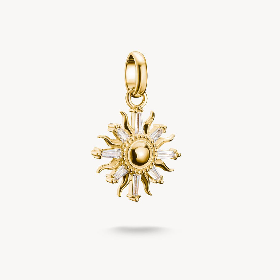 Thomas Sabo Gold-Plated Sun With Stones Connect Charm Pendant