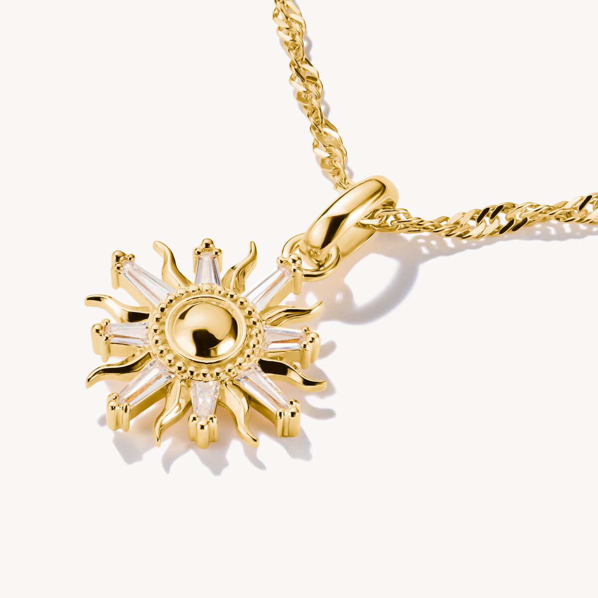 Thomas Sabo Gold-Plated Sun With Stones Connect Charm Pendant
