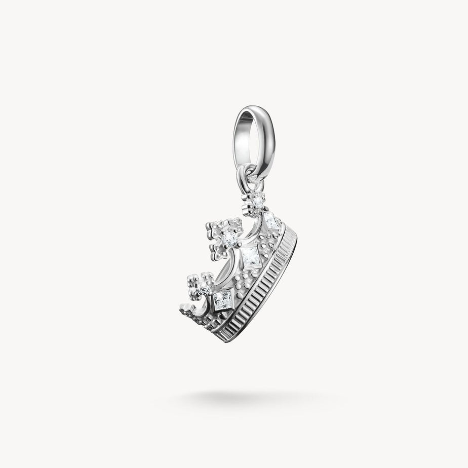 Thomas Sabo Silver Crown With Stones Connect Charm Pendant