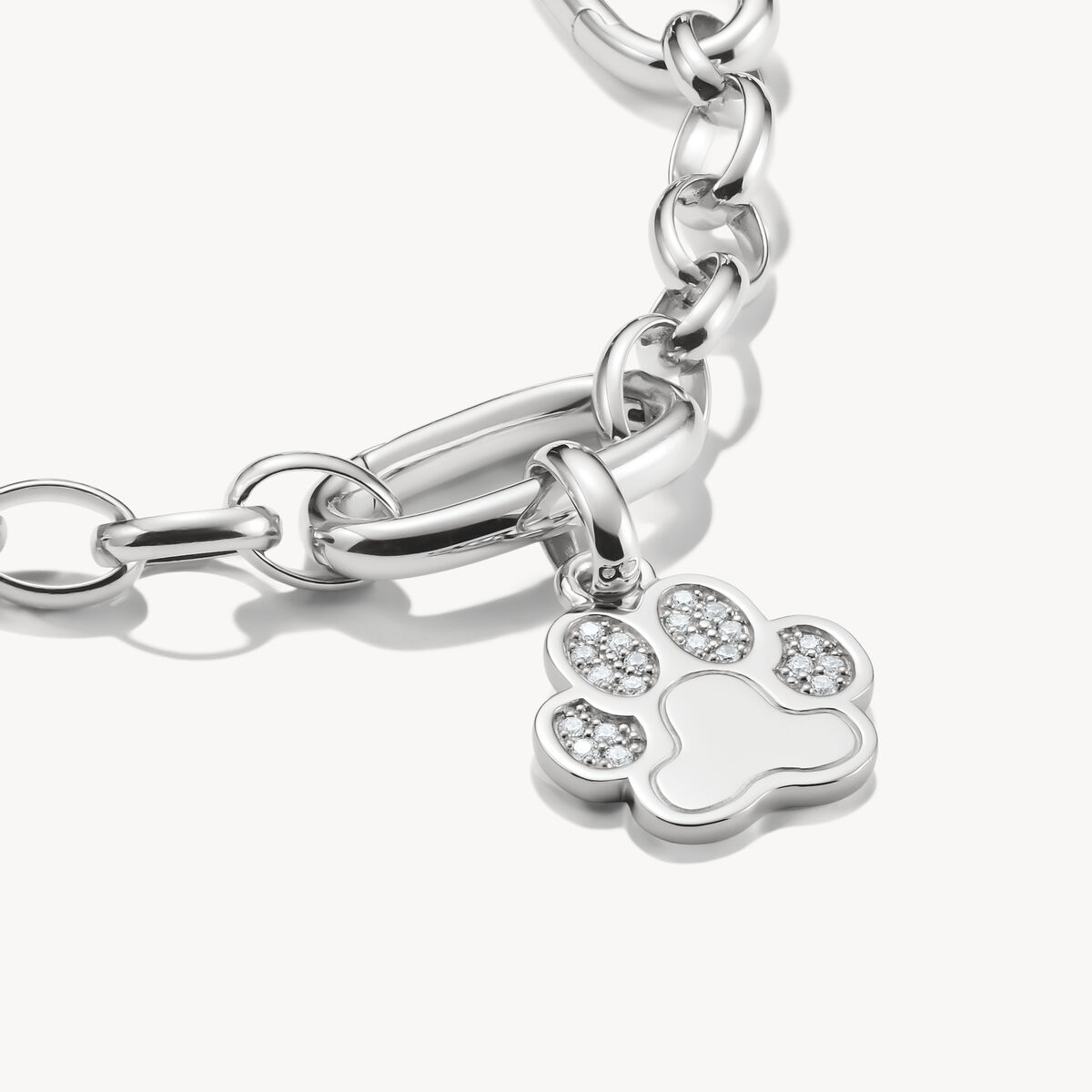 Thomas Sabo Silver Paw Print Connect Charm Pendant
