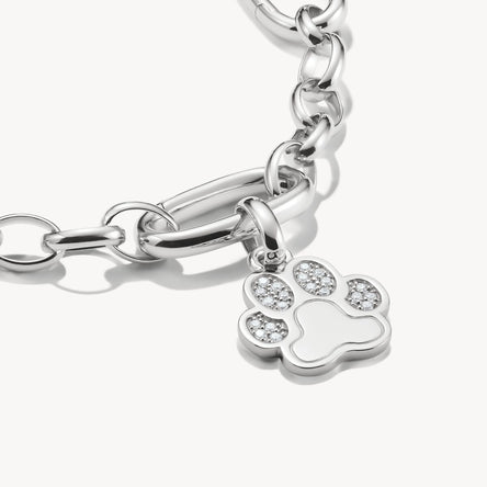 Thomas Sabo Silver Paw Print Connect Charm Pendant
