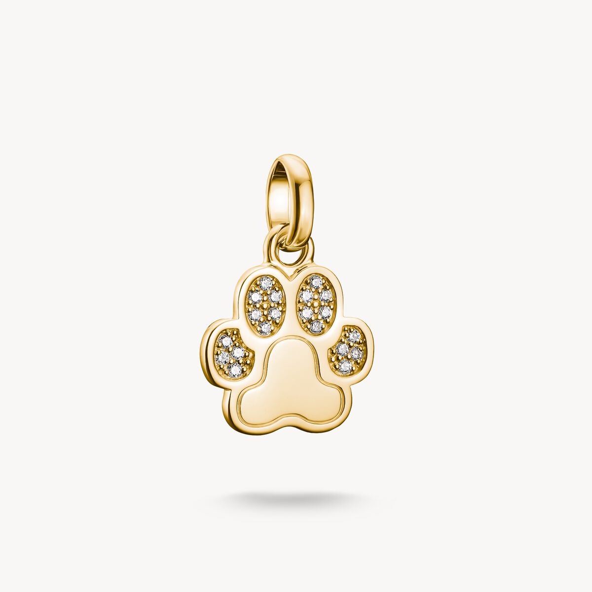 Thomas Sabo Gold-Plated Paw Print Connect Charm Pendant