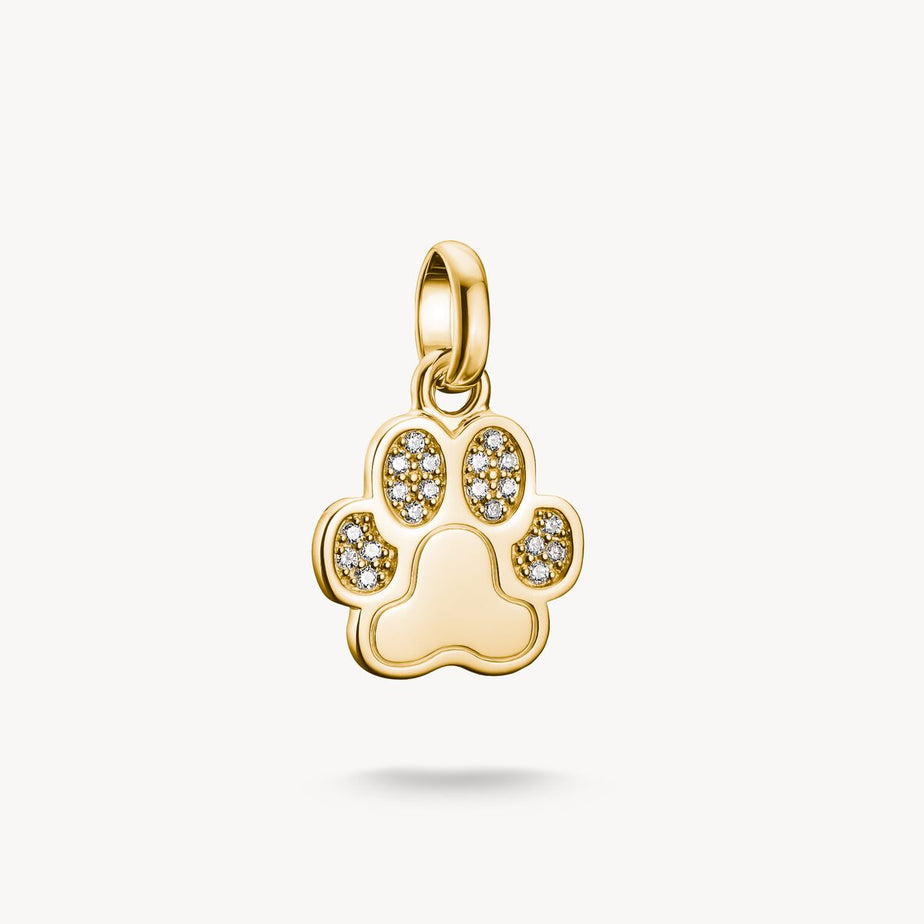 Thomas Sabo Gold-Plated Paw Print Connect Charm Pendant