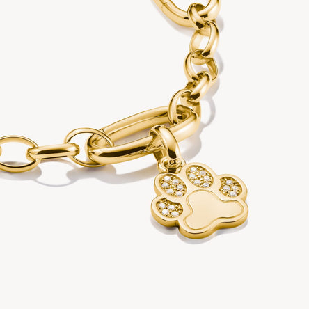 Thomas Sabo Gold-Plated Paw Print Connect Charm Pendant