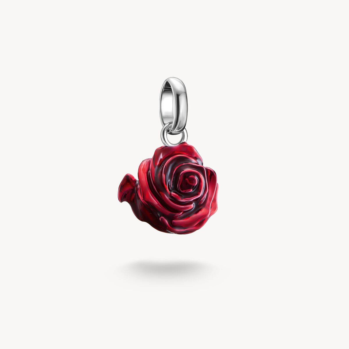 Thomas Sabo Silver Red Rose Connect Charm Pendant