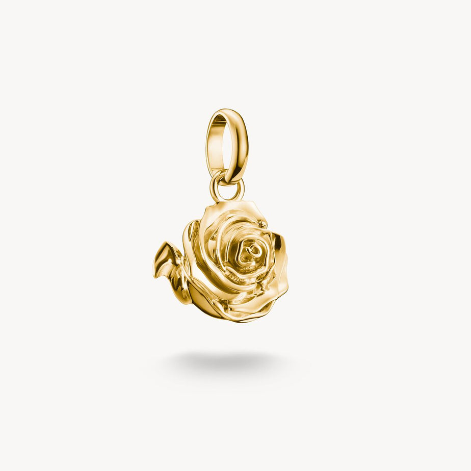 Thomas Sabo Gold-Plated Rose Connect Charm Pendant