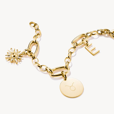 Thomas Sabo Gold-Plated Plain Disc Connect Charm Pendant