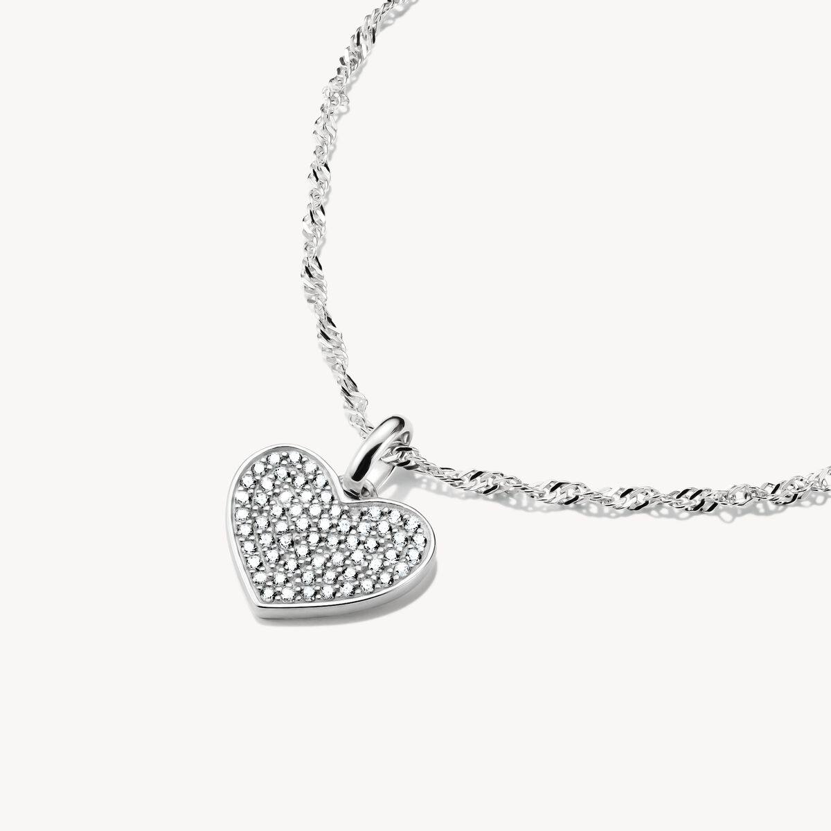 Thomas Sabo Silver Stone Heart Connect Charm Pendant