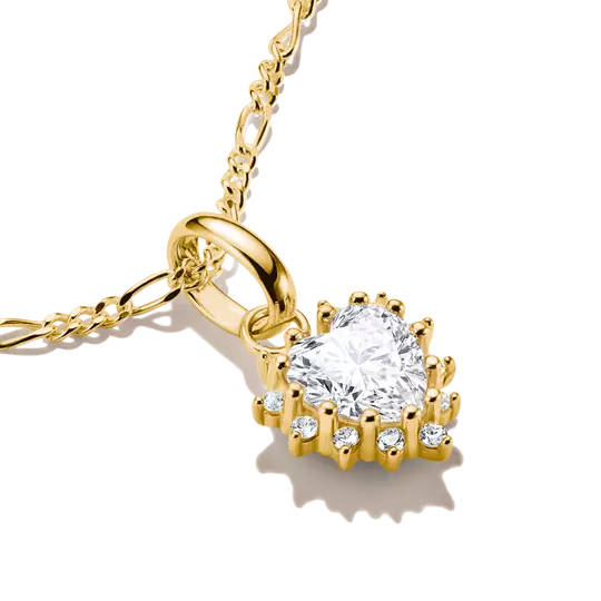 Thomas Sabo Gold Heart Connect Charm with White Zirconia