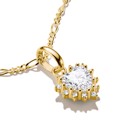 Thomas Sabo Gold Heart Connect Charm with White Zirconia