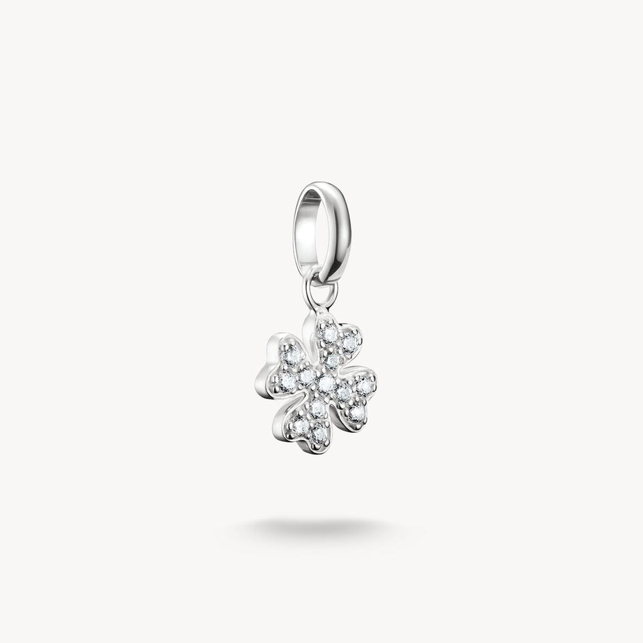 Thomas Sabo Silver Sparkling Lucky Clover Connect Charm Pendant