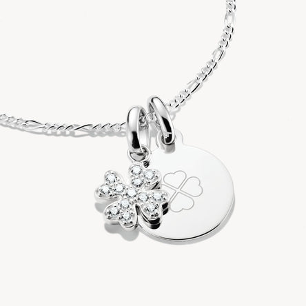 Thomas Sabo Silver Sparkling Lucky Clover Connect Charm Pendant