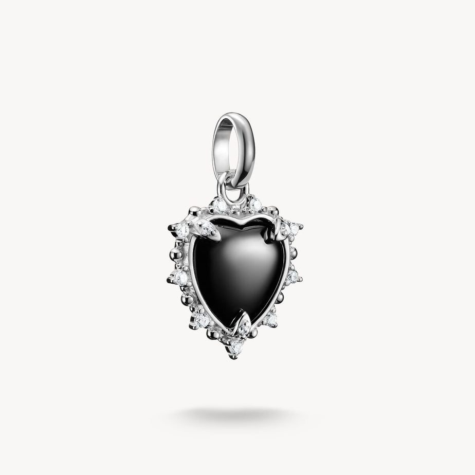 Thomas Sabo Silver Black Heart Connect Charm Pendant