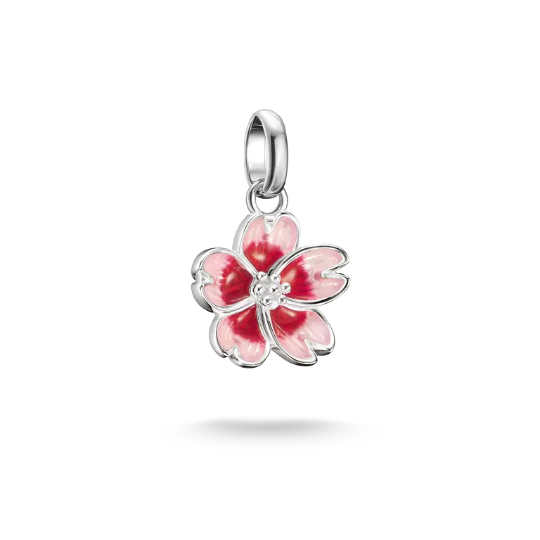 Thomas Sabo Silver Charm Pendant Cherry Blossom Connect
