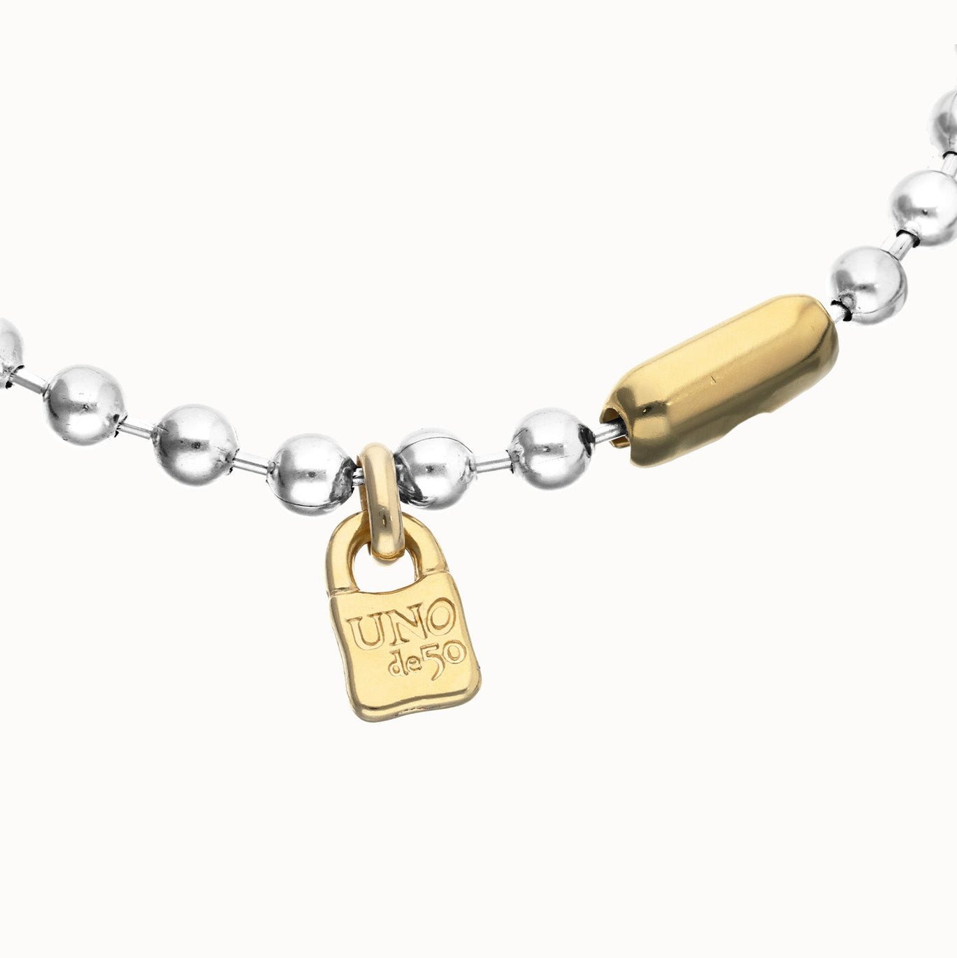Uno de 50 Beaded Two-tone Necklace