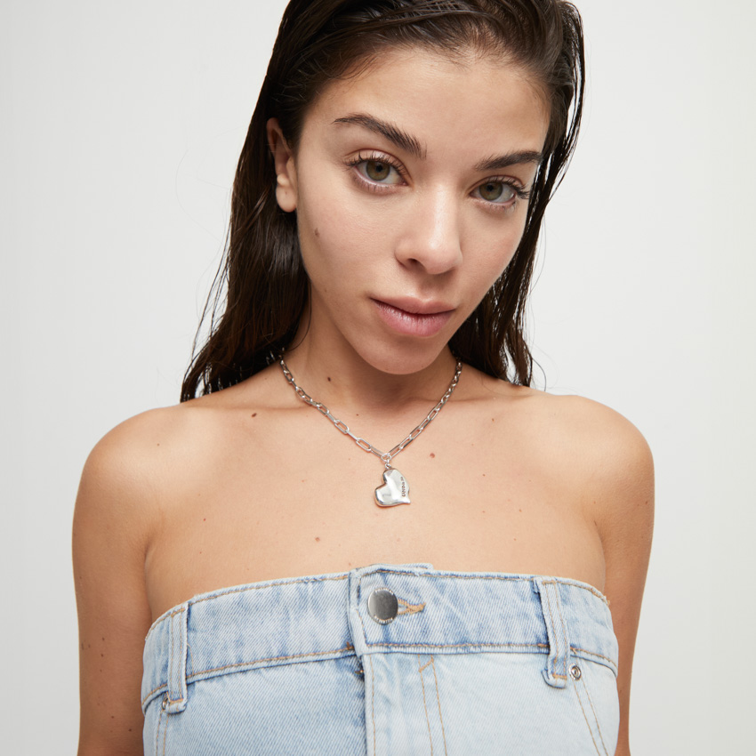 Uno De 50 Link Chain Necklace With Heart