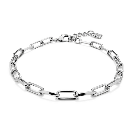 Uno De 50 sterling silver plated link chain