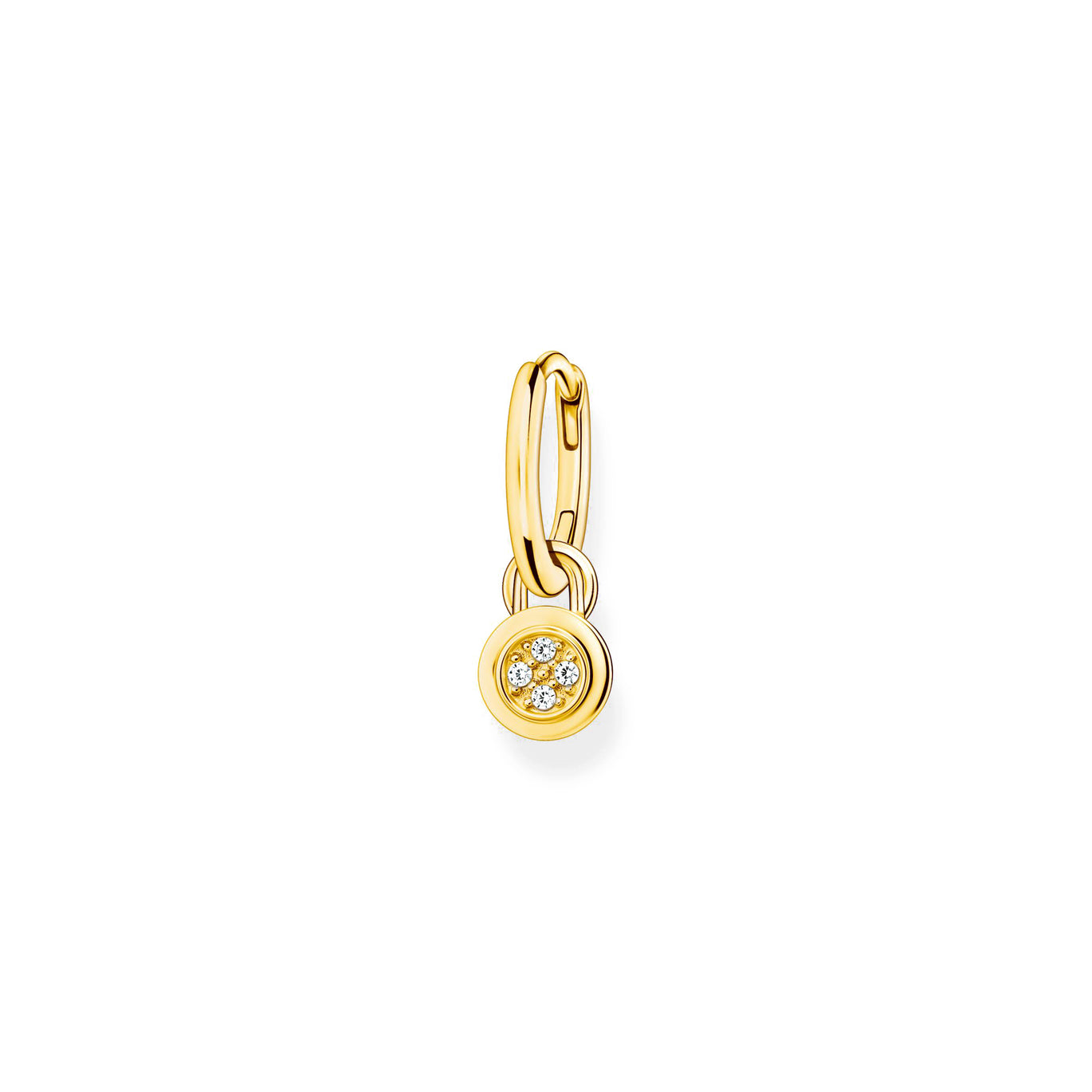 Thomas Sabo Single Gold Earring with Charm Carrier