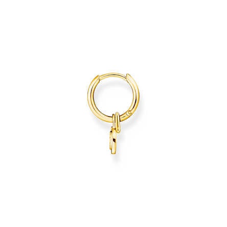 Thomas Sabo Single Gold Earring with Charm Carrier