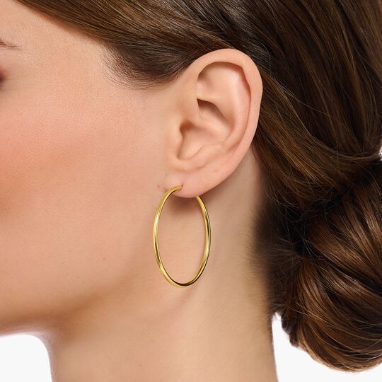 Thomas Sabo Gold Plated Medium Hoop Earrings