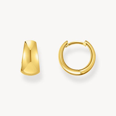 Thomas Sabo Gold-plated classic hoop earrings in chunky