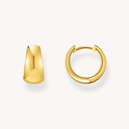 Thomas Sabo Gold-plated classic hoop earrings in chunky