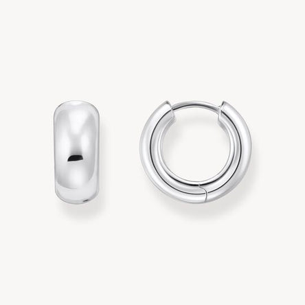 Thomas Sabo Small silver hoop earrings in chunky design