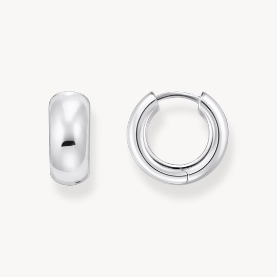 Thomas Sabo Small silver hoop earrings in chunky design