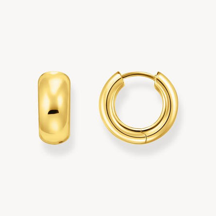 Thomas Sabo Gold-plated hoop earrings in chunky design