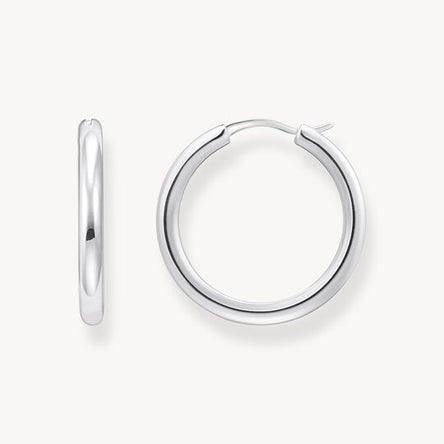 Thomas Sabo Silver Classic Hoop Earrings in Wider shape