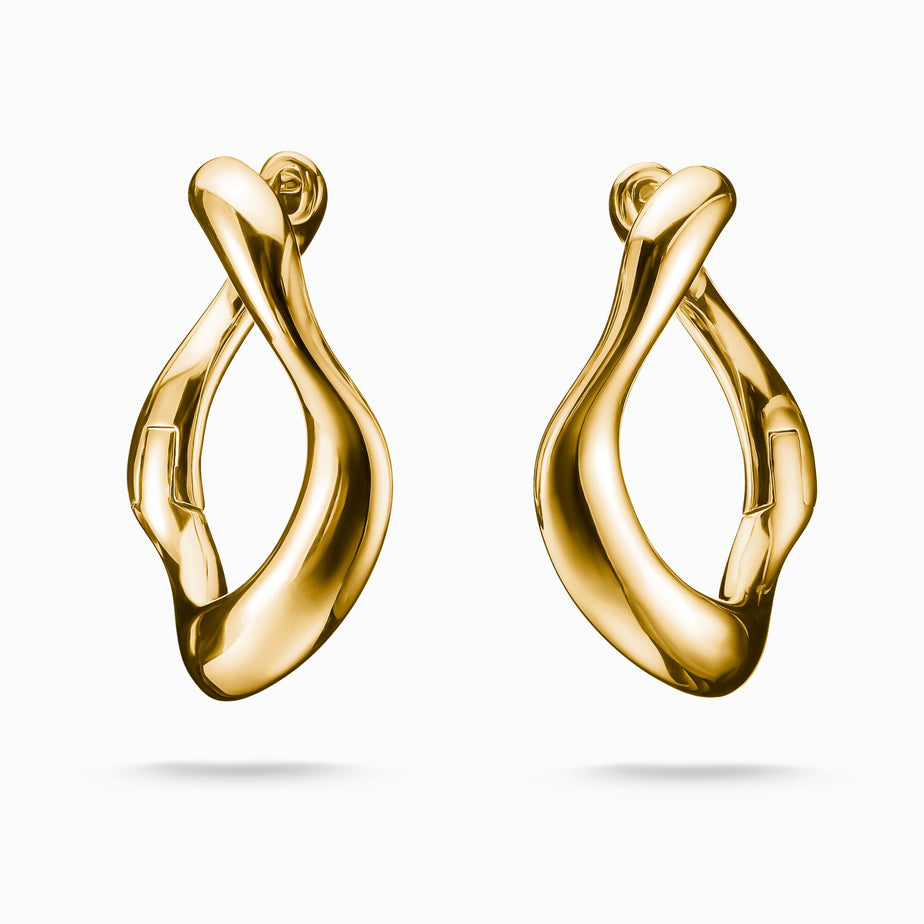 Thomas Sabo Small Gold Natural Beauty Hoop Earrings
