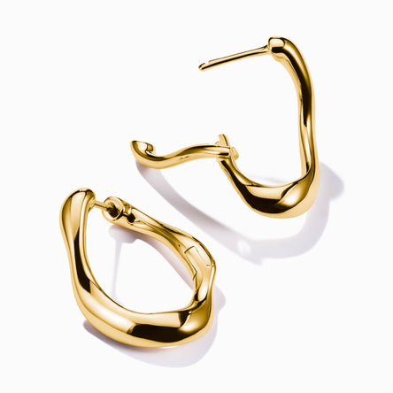 Thomas Sabo Small Gold Natural Beauty Hoop Earrings
