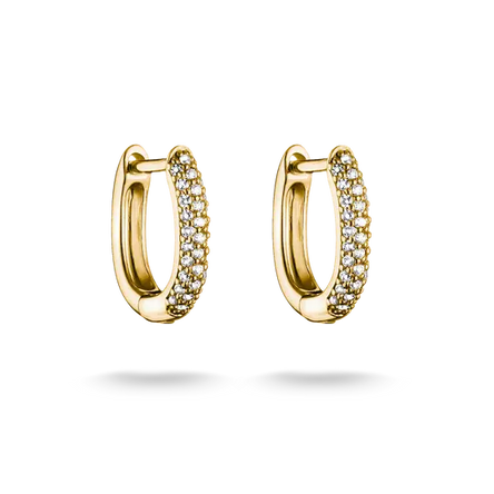 Thomas Sabo Gold Plated Zircona Pave Hoop