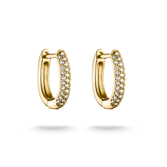 Thomas Sabo Gold Plated Zircona Pave Hoop