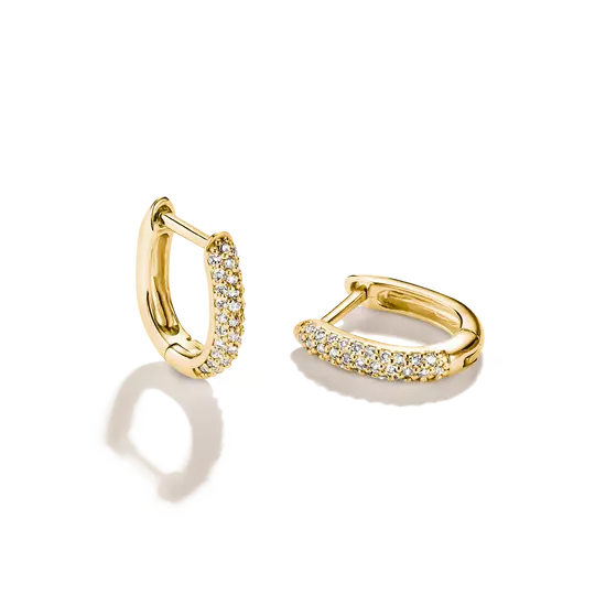 Thomas Sabo Gold Plated Zircona Pave Hoop