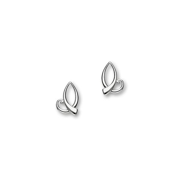 Ortak Retreat Sterling Silver Twirl Stud Earrings