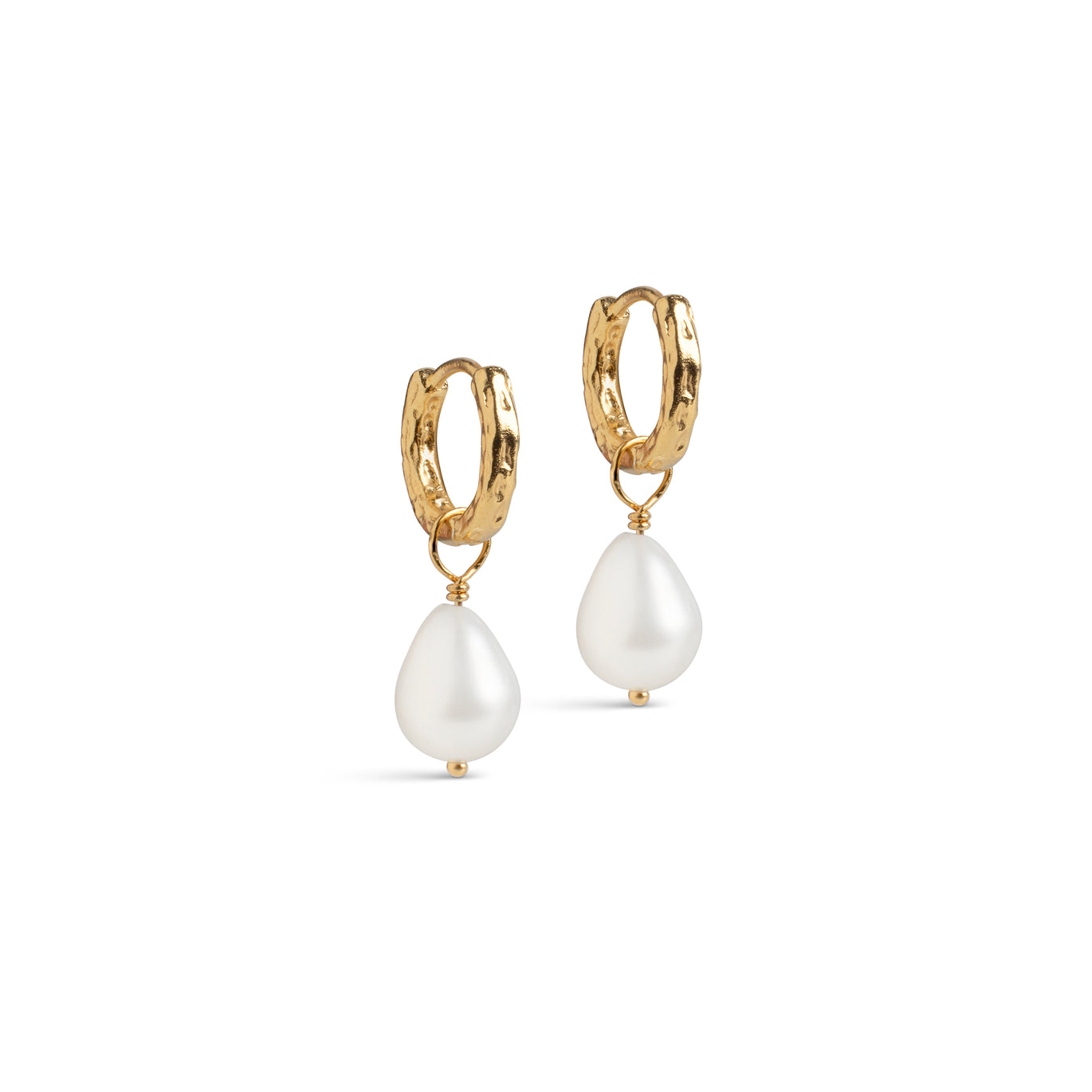 Enamel Copenhagen Significant Pearl Hoop Earrings