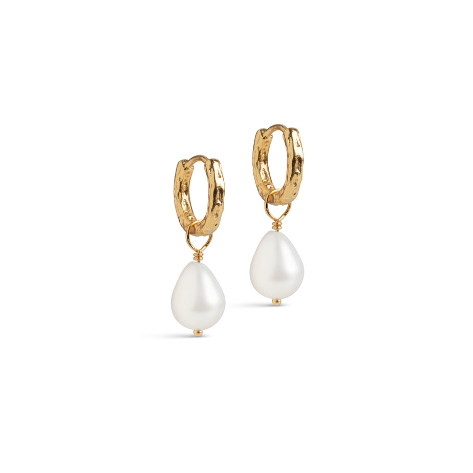 Enamel Copenhagen Significant Pearl Hoop Earrings