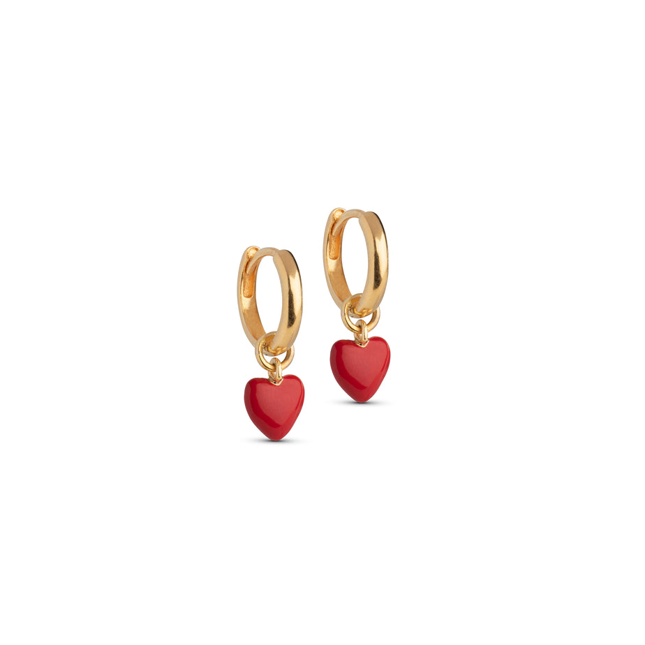 Enamel Copenhagen Amore Red Hoop Earrings