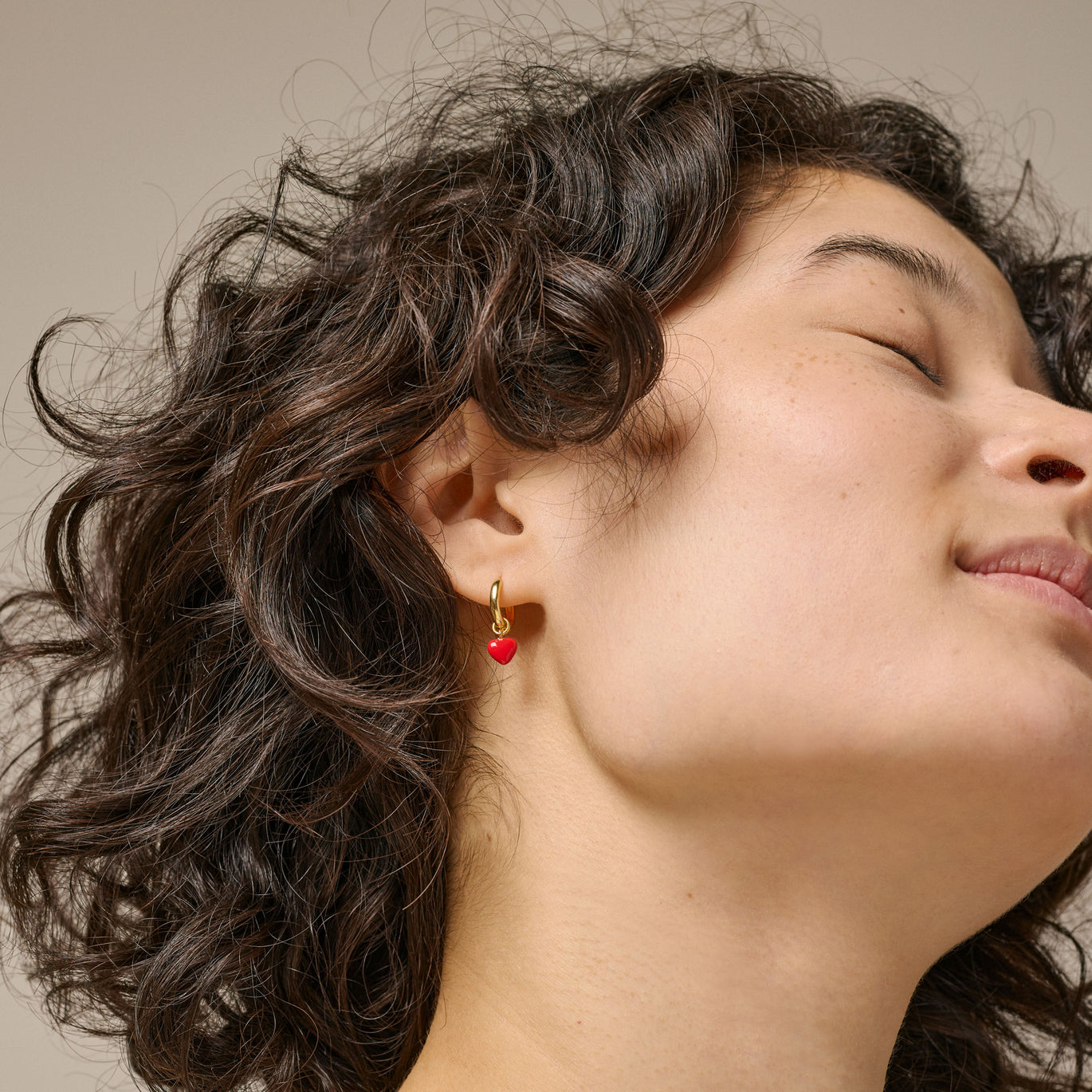 Enamel Copenhagen Amore Red Hoop Earrings