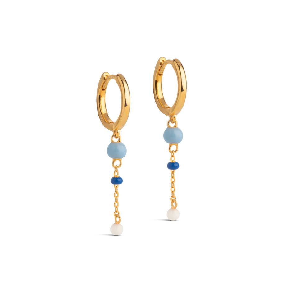 Enamel Copenhagen Lola Bold Hoop Earrings Marine