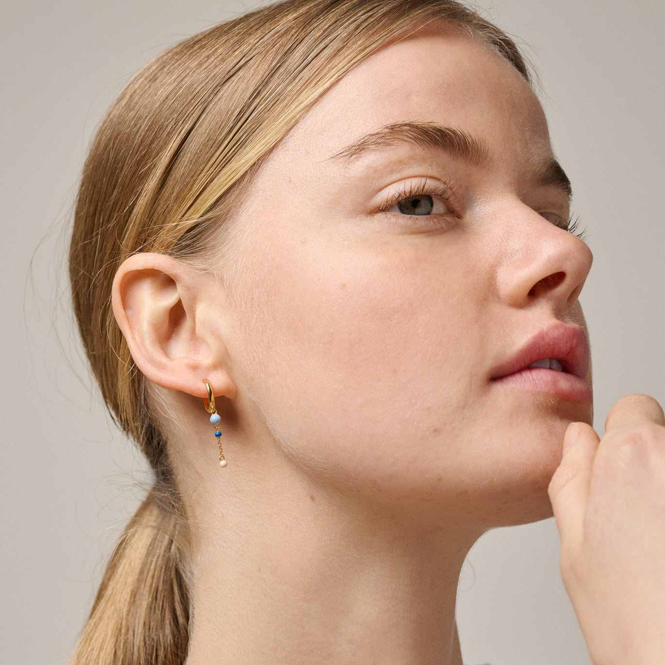 Enamel Copenhagen Lola Bold Hoop Earrings Marine